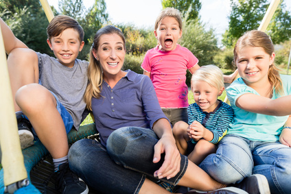 Famille nombreuse, maman heureuse